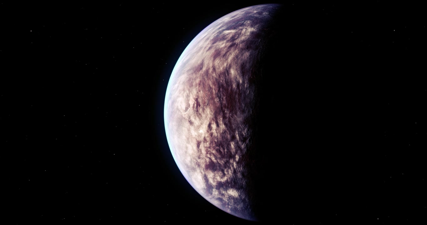 Experience the stunning and breathtaking view of a distant planet as seen from space itself