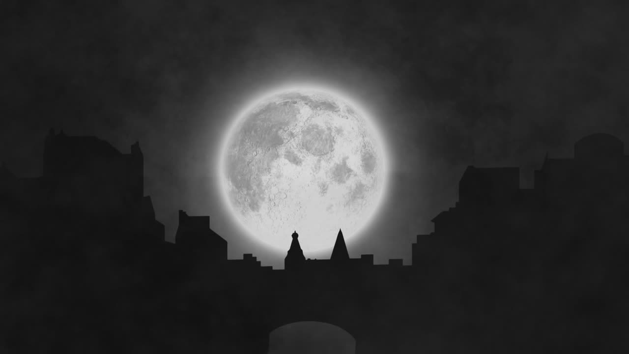 Luna e nuvole di fumo
