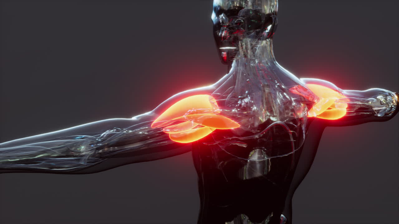 인간 근육 시스템 해부학 인포그래픽