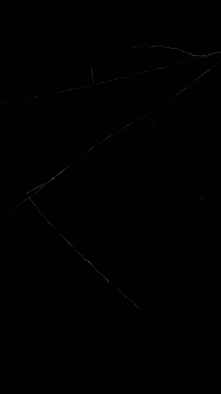 A simple pattern of cracks on glass, isolated on a black background. A static vertical overlay for themes of damage, accidents, or destruction