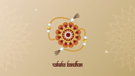 raksha bandhan celebration lettering with floral wristband