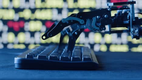 robot escribiendo en un teclado