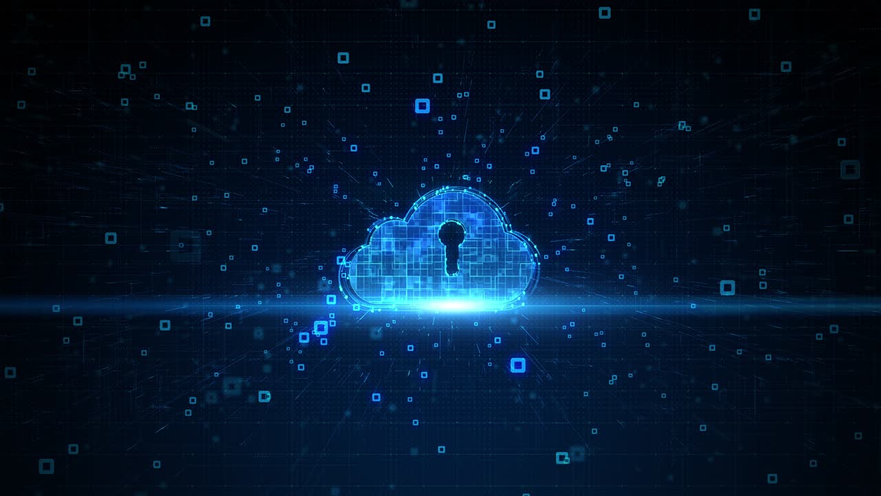 computación en nube digital de seguridad cibernética, protección de redes de datos digitales, conexión 5g, internet de las cosas, iot, fondo de la red de tecnología futura con línea y puntos de conexión.