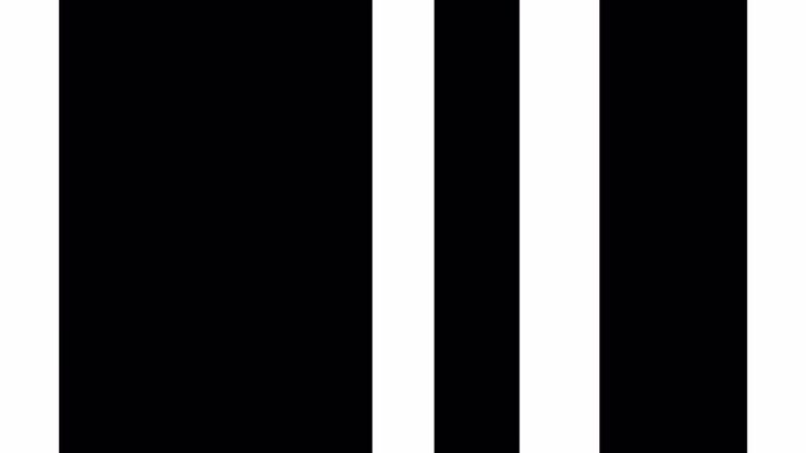 Abstract Transition of Vertical White Bars Moving Across a Black Background