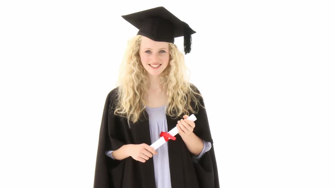 Teenage Girl Celebrating Graduation