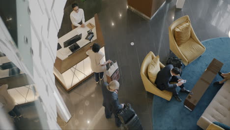 hotel lobby check-in
