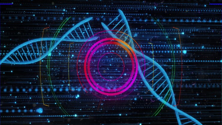 Animation of scope scanning over dna strands