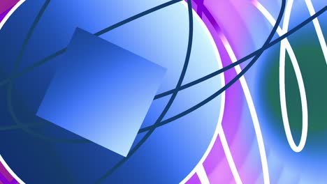 abstract geometric shapes in blue and purple