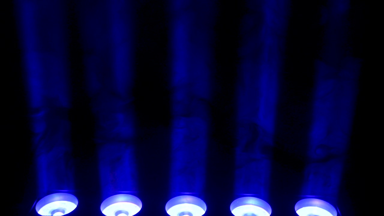 Abstract Blue Light Stage Lighting