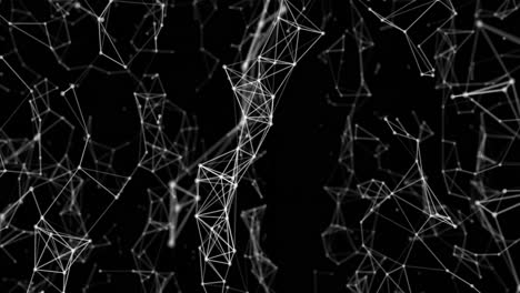 Network-of-connections-against-black-background