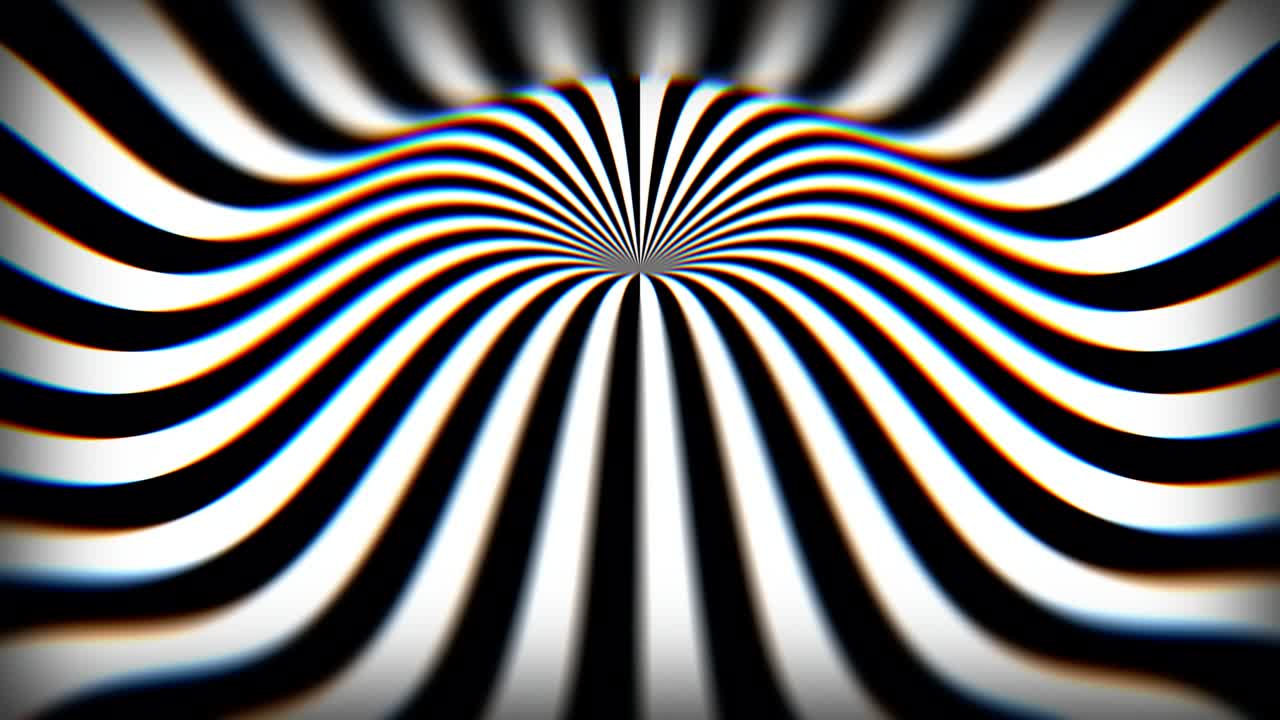 Animação abstrata listrada em preto e branco