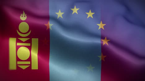 eu mongolia flag loop background 4k