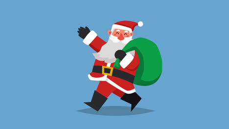 santa claus with gift bag