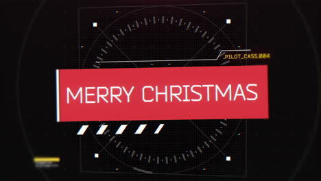 merry christmas with hud elements and neon circles