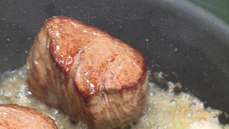 searing filet mignon