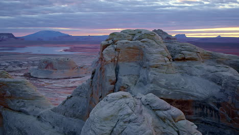 a cinematic pass highlights the surreal beauty of glen canyon’s eroded cliffs and winding waterways.
