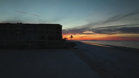 drone view of early morning in ft myers beach florida