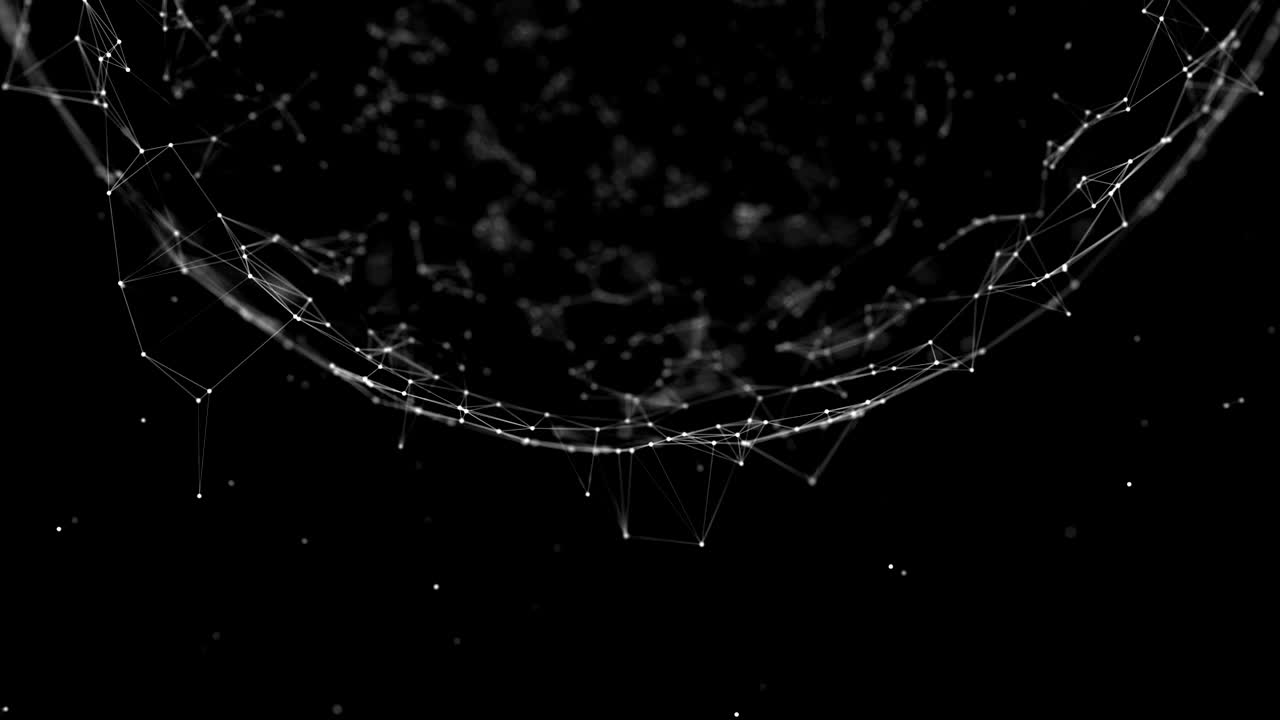 구, 지구, 공간, 플렉서스 형태의 추상적인 기하학적 배경