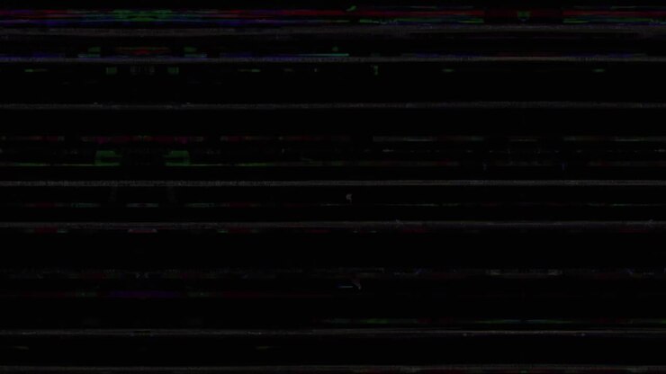 Digital Glitch Static with Horizontal Lines and Color Noise
