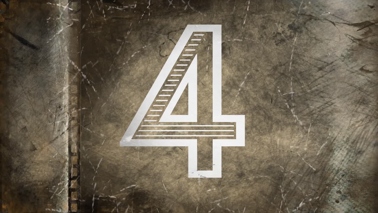 animación de cuenta atrás de cine en 4k