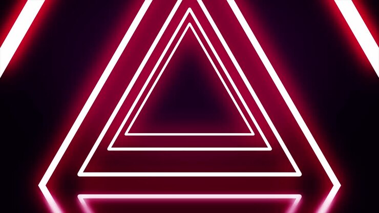 Abstract Neon Triangle Pattern