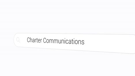 escribiendo comunicaciones charter en el motor de búsqueda