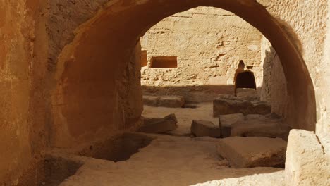ruins of the tombs of the kings in paphos, cyprus, unesco world heritage site