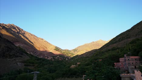 Timelapse-video-from-Morocco,-Imlil-before-sunset