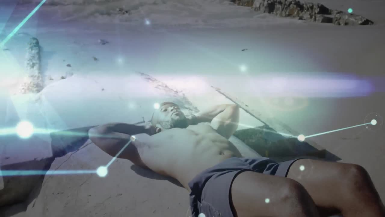 야외에서 운동하는 사람에 대한 연결 네트워크의 활성화