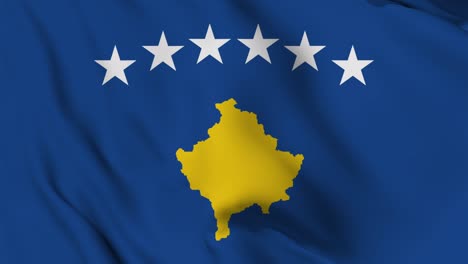 animación de la bandera de kosovo que se agita sin problemas