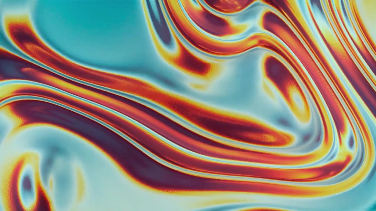 Abstract Iridescent Liquid Surface Flowing Seamlessly