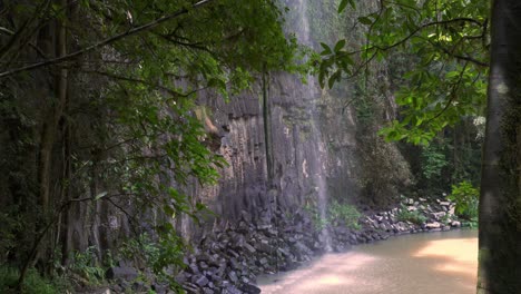 side shot panning of millaa millaa falls, cairns australia