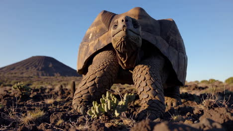 giant tortoise in galapagos islands