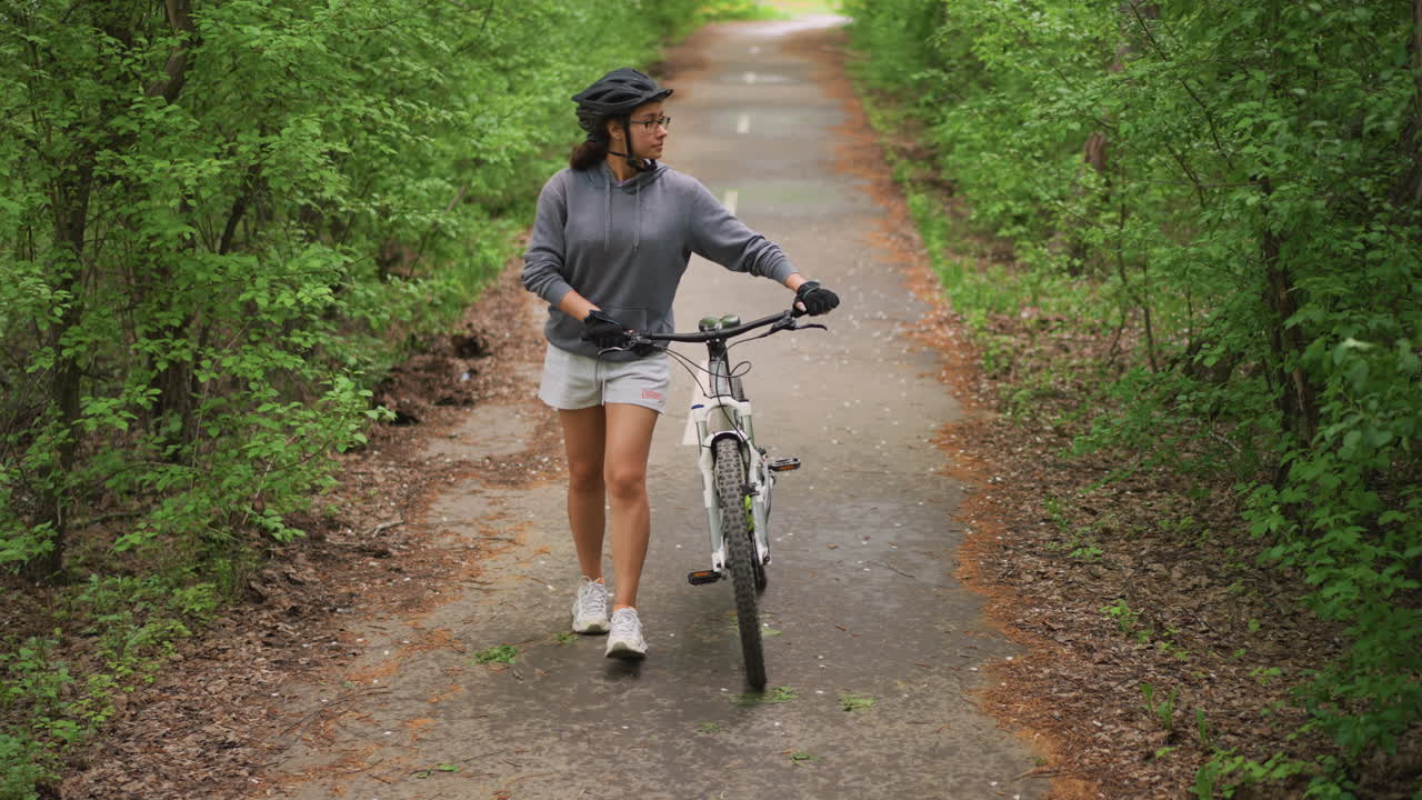 Various Cycling Scenes, Multiple Cyclists Engaging In Different Activities Along Nature Trails, Group Of Cyclists Observing Landscape While Navigating Shaded Pathways And Urban Trails