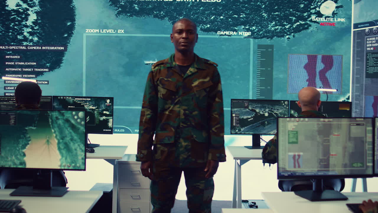 Soldier executes the military salute gesture to present his respect