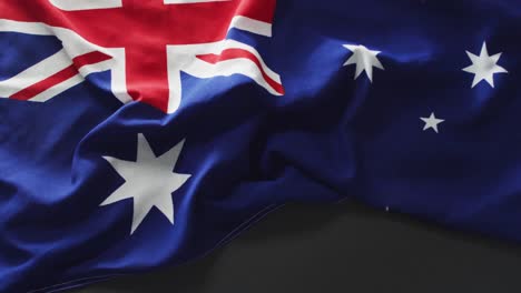 Close-up-of-crumpled-australian-flag-with-stars-and-stripes