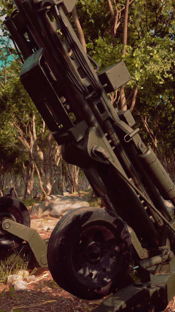 Military Artillery System in a Forest