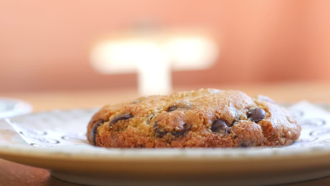 Chocolate Chip Cookie on a Plate