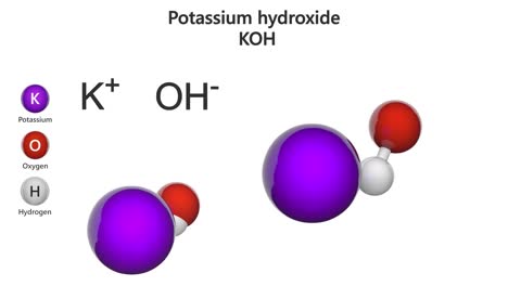 potassium hydroxide (koh). seamless loop.