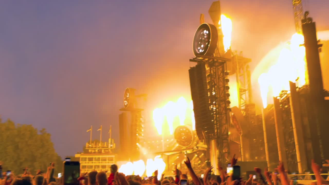 Live Concert with Fiery Pyrotechnics and Grand Stage