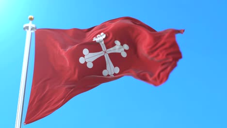 bandera de la ciudad italiana de pisa en la región de toscana, italia.