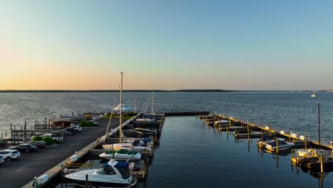 a small collection of docks on mona lake