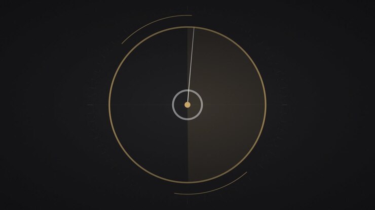 Abstract Radar Scanner Animation on Dark Background