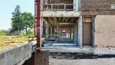 view of the open second story in summer