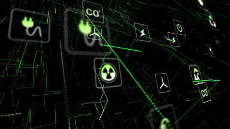 animación de redes de conexiones y procesamiento de datos