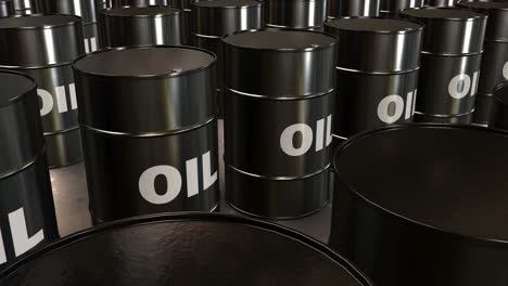 seamless looping animation of the black oil barrels 4k stock video