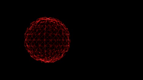 dark background with animated sphere