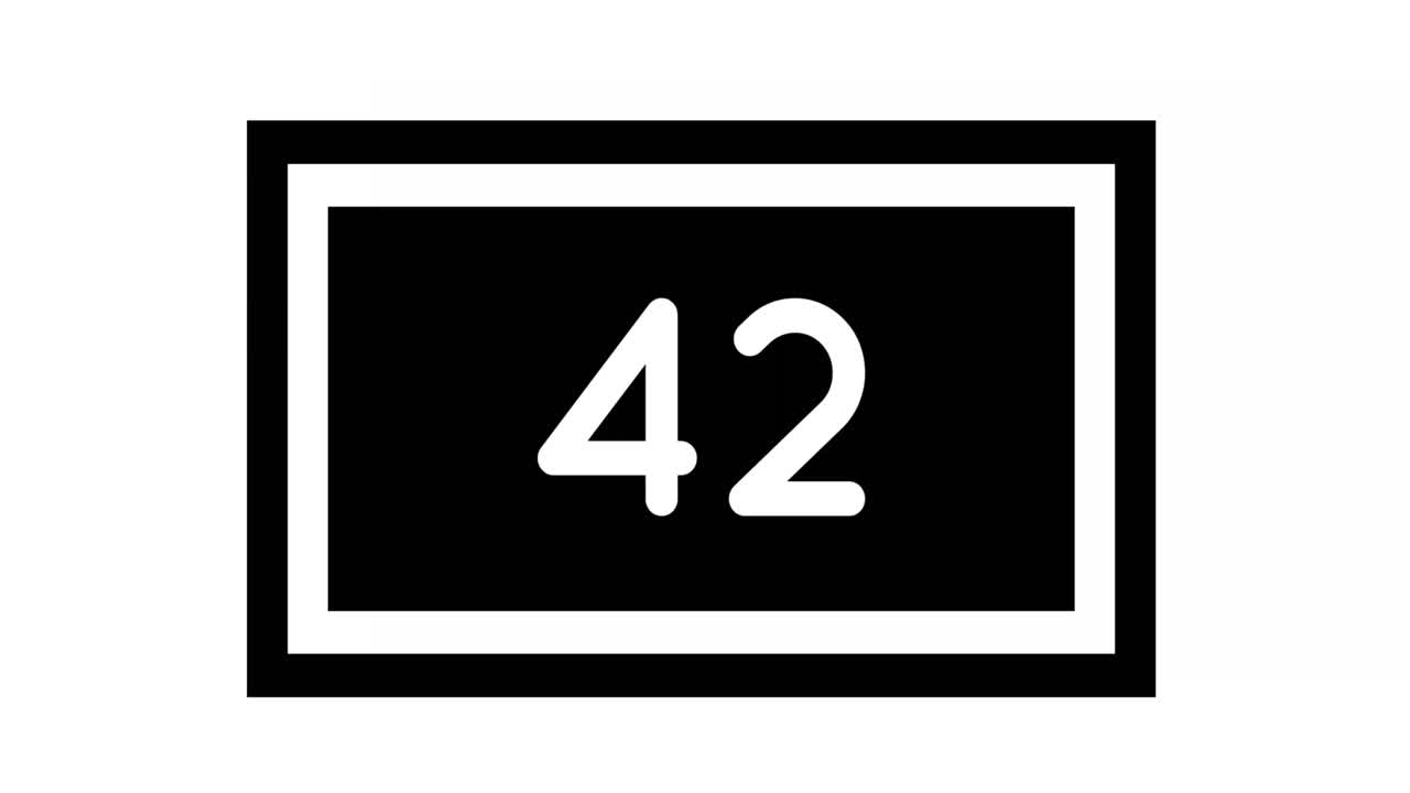 Numbers counting up 4k