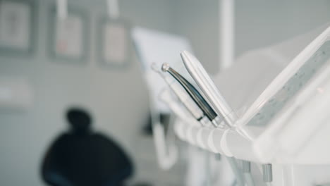 dental tools in a dentist office