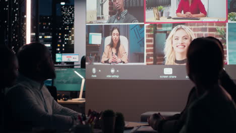 professionals collaborate with remote investors across time zones